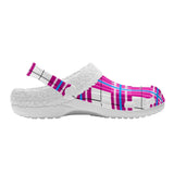 Islay Sky Tartan Fur Lined Adults Clogs - Free P&P Worldwide