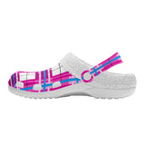 Islay Sky Tartan Fur Lined Adults Clogs - Free P&P Worldwide