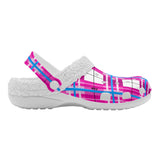 Islay Sky Tartan Fur Lined Adults Clogs - Free P&P Worldwide