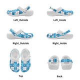 Jura Sky Tartan Fur Lined Adults Clogs - Free P&P Worldwide
