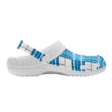Jura Sky Tartan Fur Lined Adults Clogs - Free P&P Worldwide