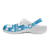 Jura Sky Tartan Fur Lined Adults Clogs - Free P&P Worldwide
