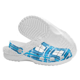 Jura Sky Tartan Fur Lined Adults Clogs - Free P&P Worldwide