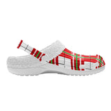 Tartan Fur Lined Adults Clogs - Free P&P Worldwide