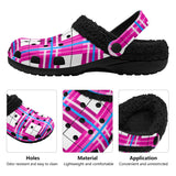 Islay Sky Tartan Fur Lined Adults Clogs - Free P&P Worldwide