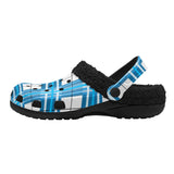 Jura Sky Tartan Fur Lined Adults Clogs - Free P&P Worldwide