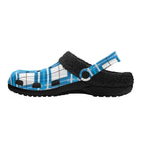 Jura Sky Tartan Fur Lined Adults Clogs - Free P&P Worldwide
