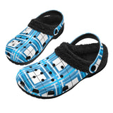 Jura Sky Tartan Fur Lined Adults Clogs - Free P&P Worldwide