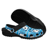 Jura Sky Tartan Fur Lined Adults Clogs - Free P&P Worldwide