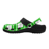 Colonsay Sky Tartan Fur Lined Adults Clogs - Free P&P Worldwide