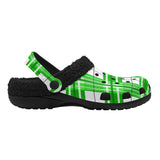 Colonsay Sky Tartan Fur Lined Adults Clogs - Free P&P Worldwide