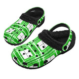 Colonsay Sky Tartan Fur Lined Adults Clogs - Free P&P Worldwide