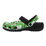 Tartan Fur Lined Adults Clogs - Free P&P Worldwide