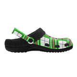 Tartan Fur Lined Adults Clogs - Free P&P Worldwide