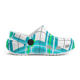 KIDS TARTAN SOFT CLOG SANDALS - FREE P&P WORLDWIDE