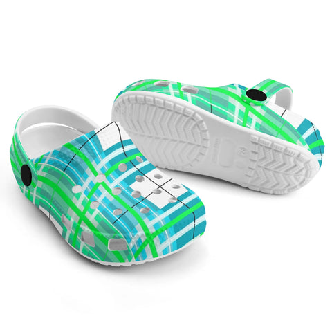 dHD Tartan Colour Mix - Kids Clogs - FREE p&p Worldwide