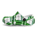 e Natural Tartan - Red & Green Kids Tartan Soft Clog Sandals - FREE p&p Worldwide