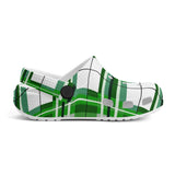 e Natural Tartan - Red & Green Kids Tartan Soft Clog Sandals - FREE p&p Worldwide