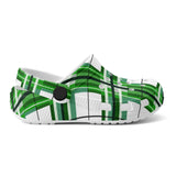 e Natural Tartan - Red & Green Kids Tartan Soft Clog Sandals - FREE p&p Worldwide