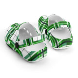 e Natural Tartan - Red & Green Kids Tartan Soft Clog Sandals - FREE p&p Worldwide