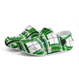 e Natural Tartan - Red & Green Kids Tartan Soft Clog Sandals - FREE p&p Worldwide