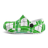 e Natural Tartan - Red & Green Kids Tartan Soft Clog Sandals - FREE p&p Worldwide
