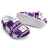 e Natural Tartan - Red & Green Kids Tartan Soft Clog Sandals - FREE p&p Worldwide