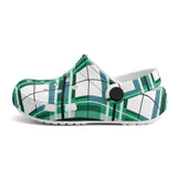 e Natural Tartan - Red & Green Kids Tartan Soft Clog Sandals - FREE p&p Worldwide