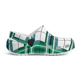 e Natural Tartan - Red & Green Kids Tartan Soft Clog Sandals - FREE p&p Worldwide