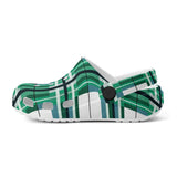 e Natural Tartan - Red & Green Kids Tartan Soft Clog Sandals - FREE p&p Worldwide