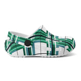 e Natural Tartan - Red & Green Kids Tartan Soft Clog Sandals - FREE p&p Worldwide