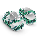 e Natural Tartan - Red & Green Kids Tartan Soft Clog Sandals - FREE p&p Worldwide