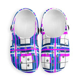 e Retro Tartan - Red & Green Kids Tartan Soft Clog Sandals - FREE p&p Worldwide