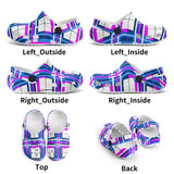e Retro Tartan - Red & Green Kids Tartan Soft Clog Sandals - FREE p&p Worldwide