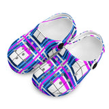 e Retro Tartan - Red & Green Kids Tartan Soft Clog Sandals - FREE p&p Worldwide