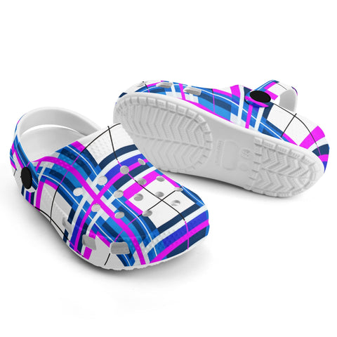 e Retro Tartan - Red & Green Kids Tartan Soft Clog Sandals - FREE p&p Worldwide