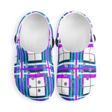 e Retro Tartan - Red & Green Kids Tartan Soft Clog Sandals - FREE p&p Worldwide