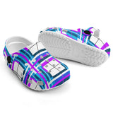 e Retro Tartan - Red & Green Kids Tartan Soft Clog Sandals - FREE p&p Worldwide