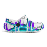 e Retro Tartan - Red & Green Kids Tartan Soft Clog Sandals - FREE p&p Worldwide