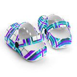 e Retro Tartan - Red & Green Kids Tartan Soft Clog Sandals - FREE p&p Worldwide