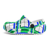 e Retro Tartan - Red & Green Kids Tartan Soft Clog Sandals - FREE p&p Worldwide
