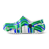 e Retro Tartan - Red & Green Kids Tartan Soft Clog Sandals - FREE p&p Worldwide