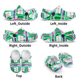 e Retro Tartan - Red & Green Kids Tartan Soft Clog Sandals - FREE p&p Worldwide