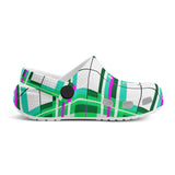 e Retro Tartan - Red & Green Kids Tartan Soft Clog Sandals - FREE p&p Worldwide