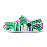 e Retro Tartan - Red & Green Kids Tartan Soft Clog Sandals - FREE p&p Worldwide