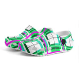 e Retro Tartan - Red & Green Kids Tartan Soft Clog Sandals - FREE p&p Worldwide