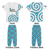 LESLEY'S SCHOOL OF HIGHLAND Children's Sleepwear Short Sleeve Shirt and Long Pants Set