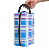 Pink & Blue Tartan - Travel Cosmetic Bag - FREE P&P Worldwide