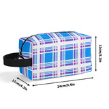 Pink & Blue Tartan - Travel Cosmetic Bag - FREE P&P Worldwide