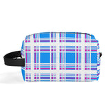 Pink & Blue Tartan - Travel Cosmetic Bag - FREE P&P Worldwide